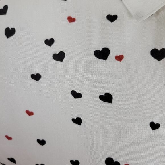 Rails Britt Button Down Hearts on‎ Fire White Shirt Size Extra Small - Picture 5 of 9